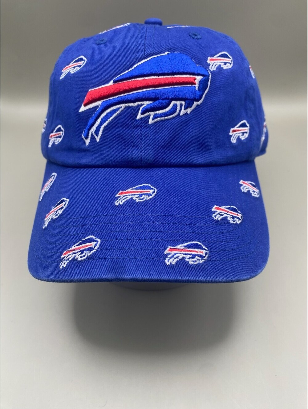 NEW Buffalo Bills '47 Brand Adjustable Hat - Blue with Logo Pattern Embroidered